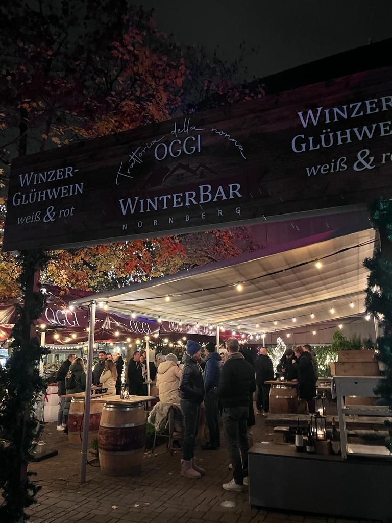 WinterBar, Nürnberg, Hauptmarkt, Winzerglühwein, Überdacht, beheizt