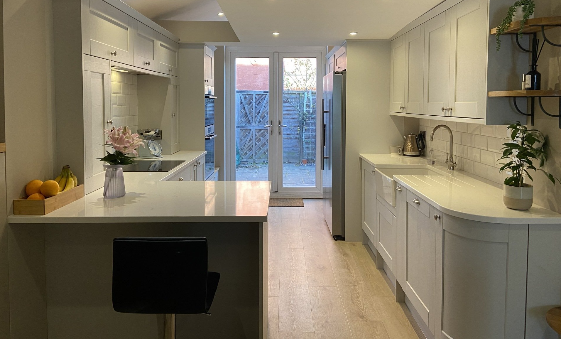 modern white shaker kitchen