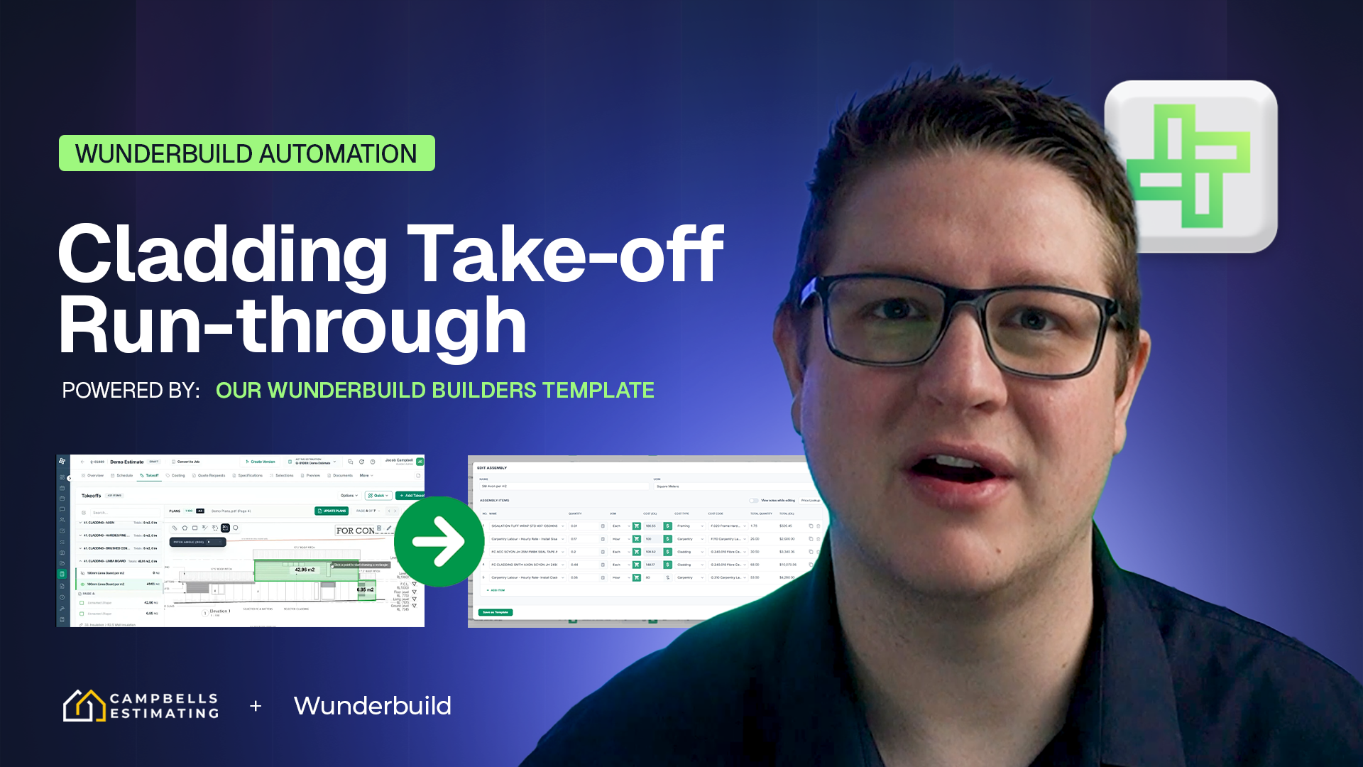 Full Runthrough with our Detailed Builders Template: Cladding Takeoff Tutorial in Wunderbuild