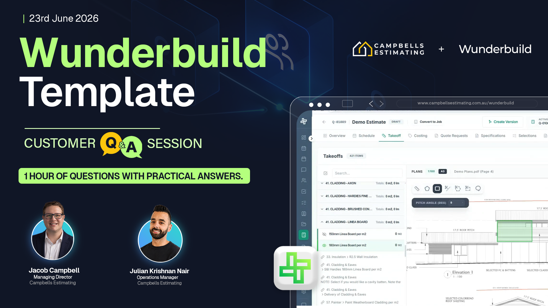 Wunderbuild Template: 20+ Real Builder Questions | 23rd June 2026