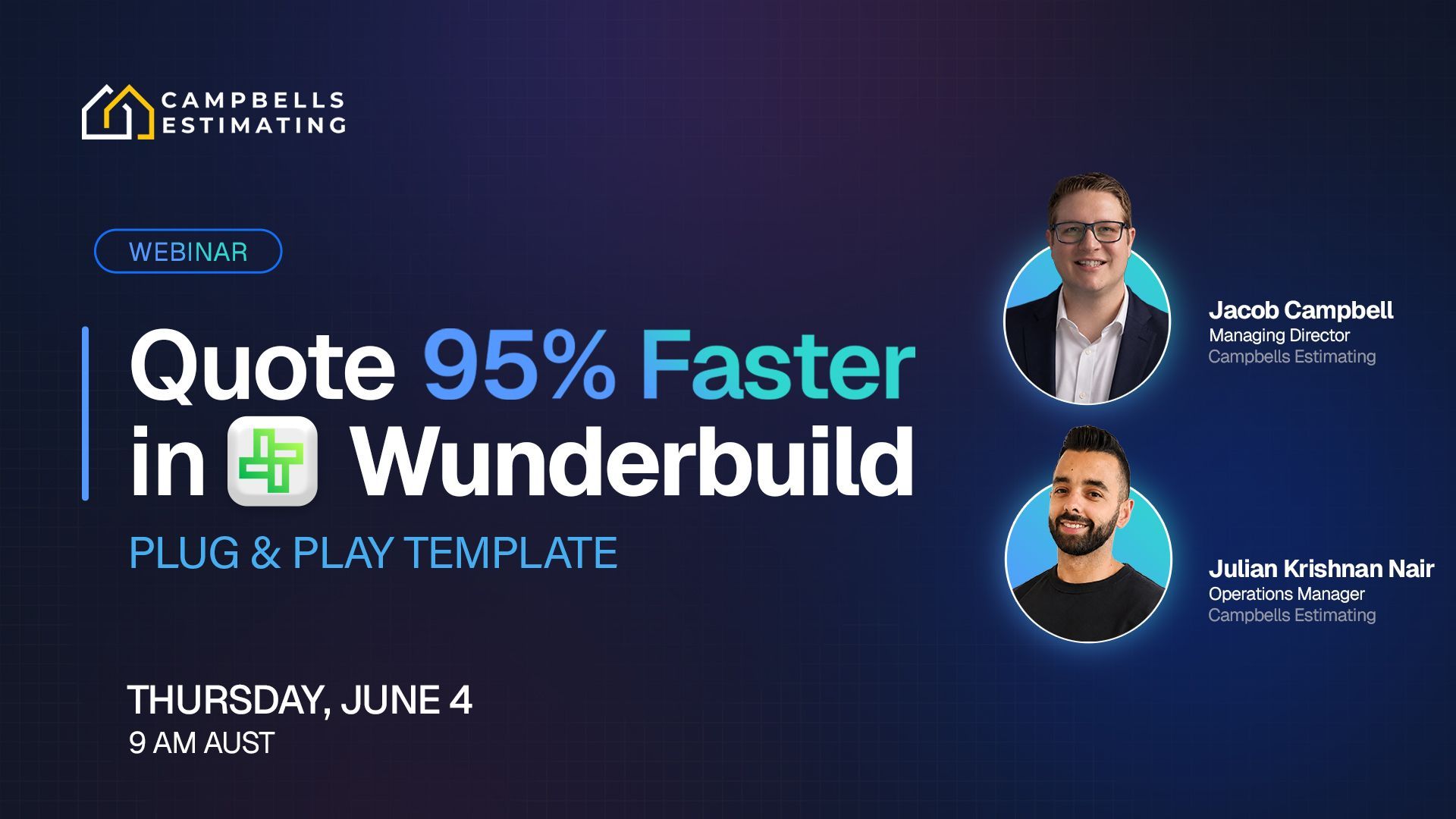 Quote 95% Faster in Wunderbuild: Plug-and-Play Template