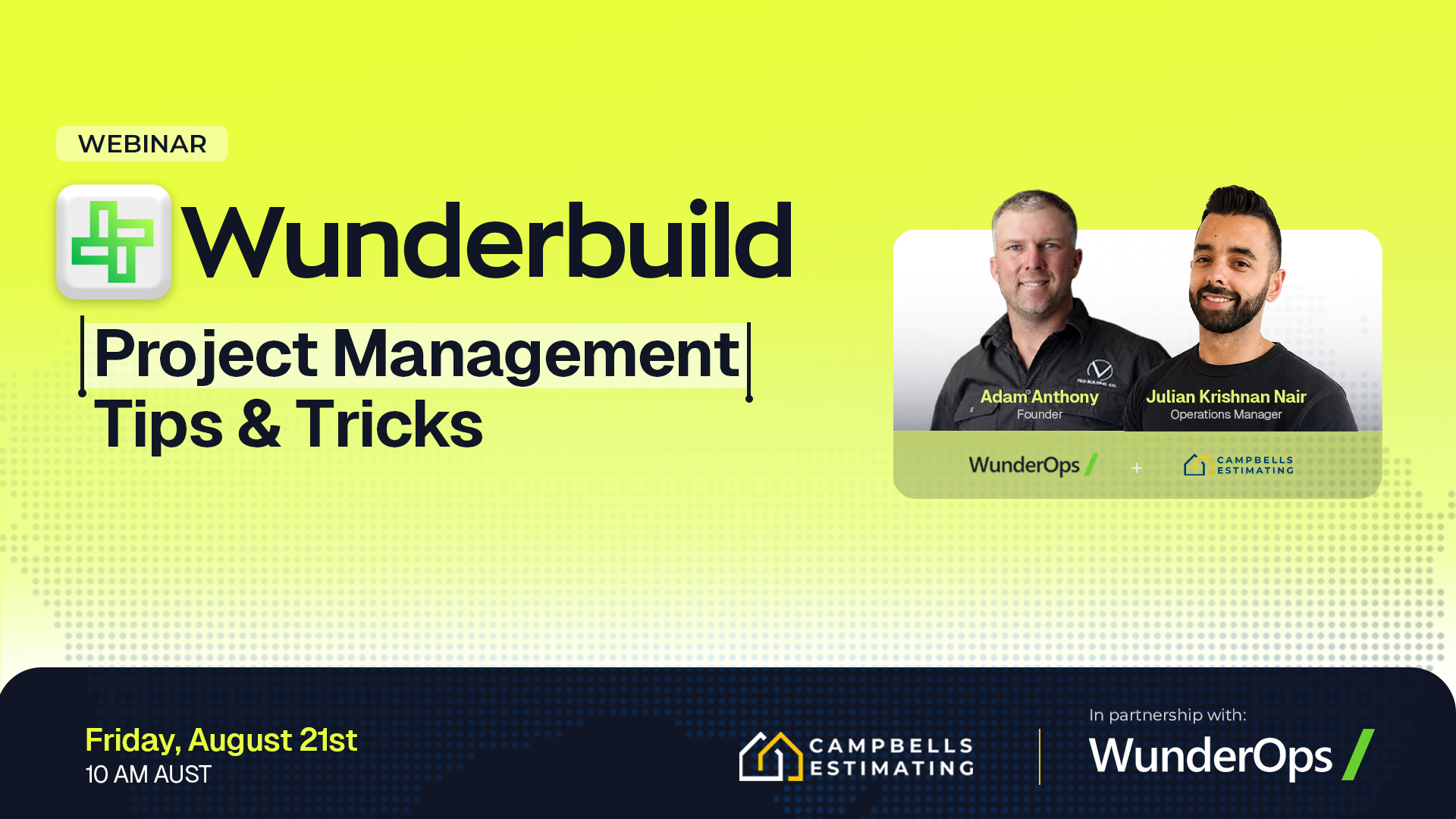 Wunderbuild Webinar: Project Management Workflows That Actually Work