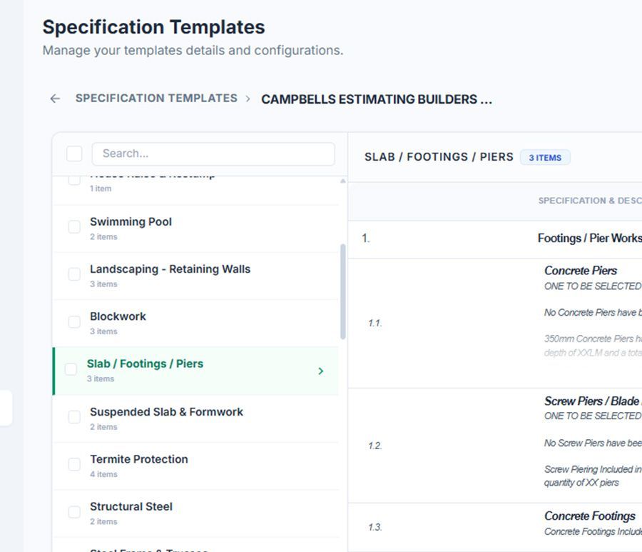 Specifications