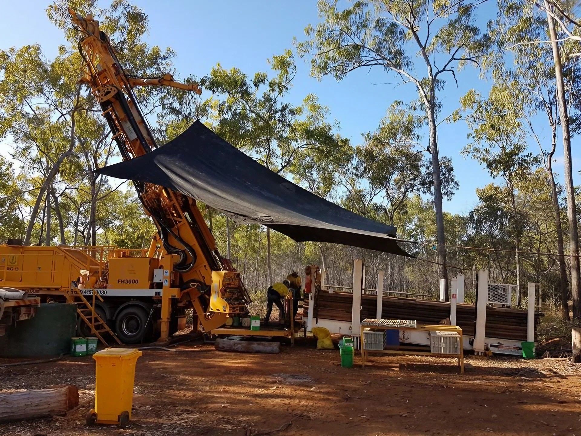 Mineral exploration site— Grid Drilling in Bucca, QLD