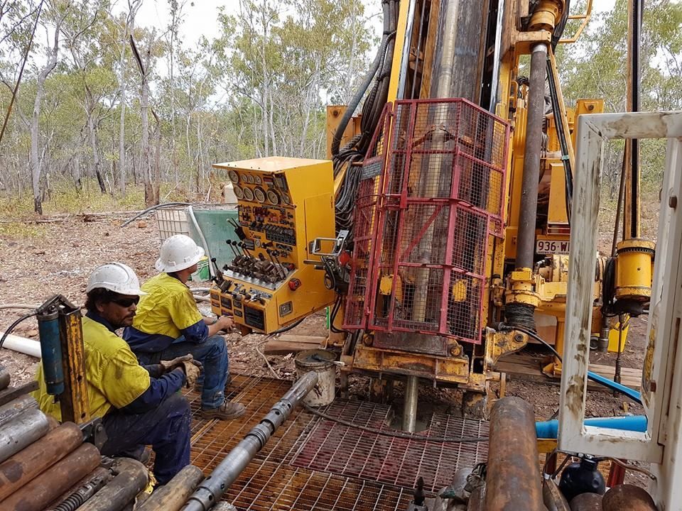 Workers Keeping an Eye on the Drilling Gauge — Grid Drilling in Bundaberg, QLD