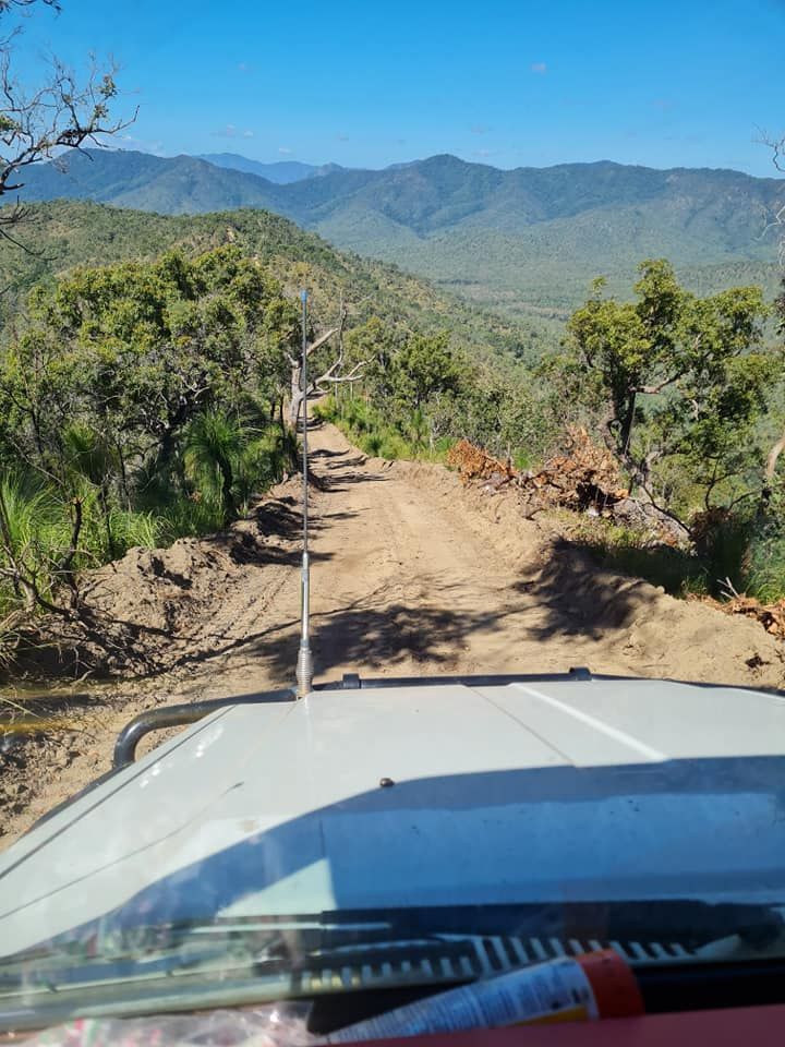 Truck on an Unpaved Road — Grid Drilling in Maryborough, QLD