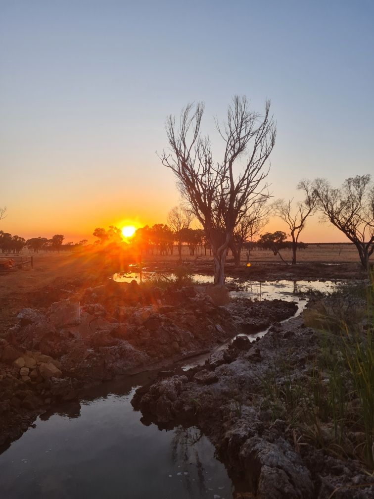 Sunset at grid Drilling site — Grid Drilling in Bucca, QLD