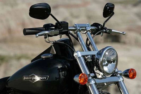 A close up of a harley davidson motorcycle