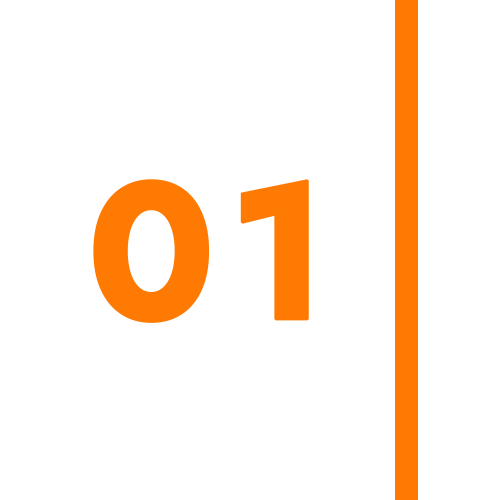 Number 01 and a vertical line