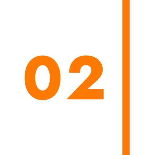 Number 02 and a vertical line