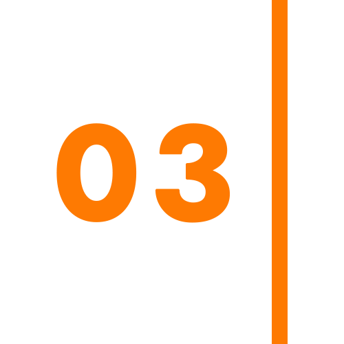 Number 03 and a vertical line