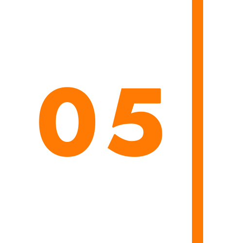 Number 05 and a vertical line