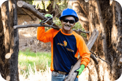 Happily working arbor vision team member