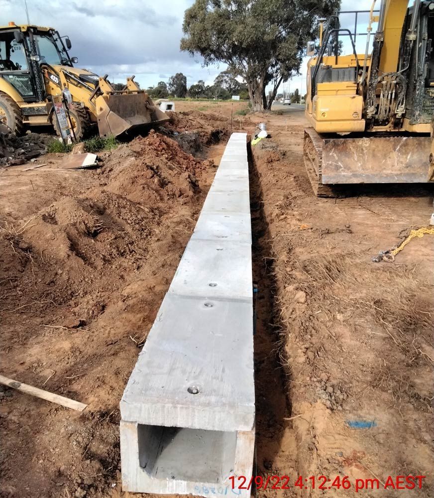 Construction Site Square Hallow Concrete — Mawson Constructions in Kialla, VIC