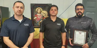 Holbrook owners proudly stand by their Consecration image of Jesus and Mary
