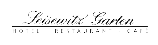 Ein schwarz-weißes Logo für ein Hotel, Restaurant und Café.