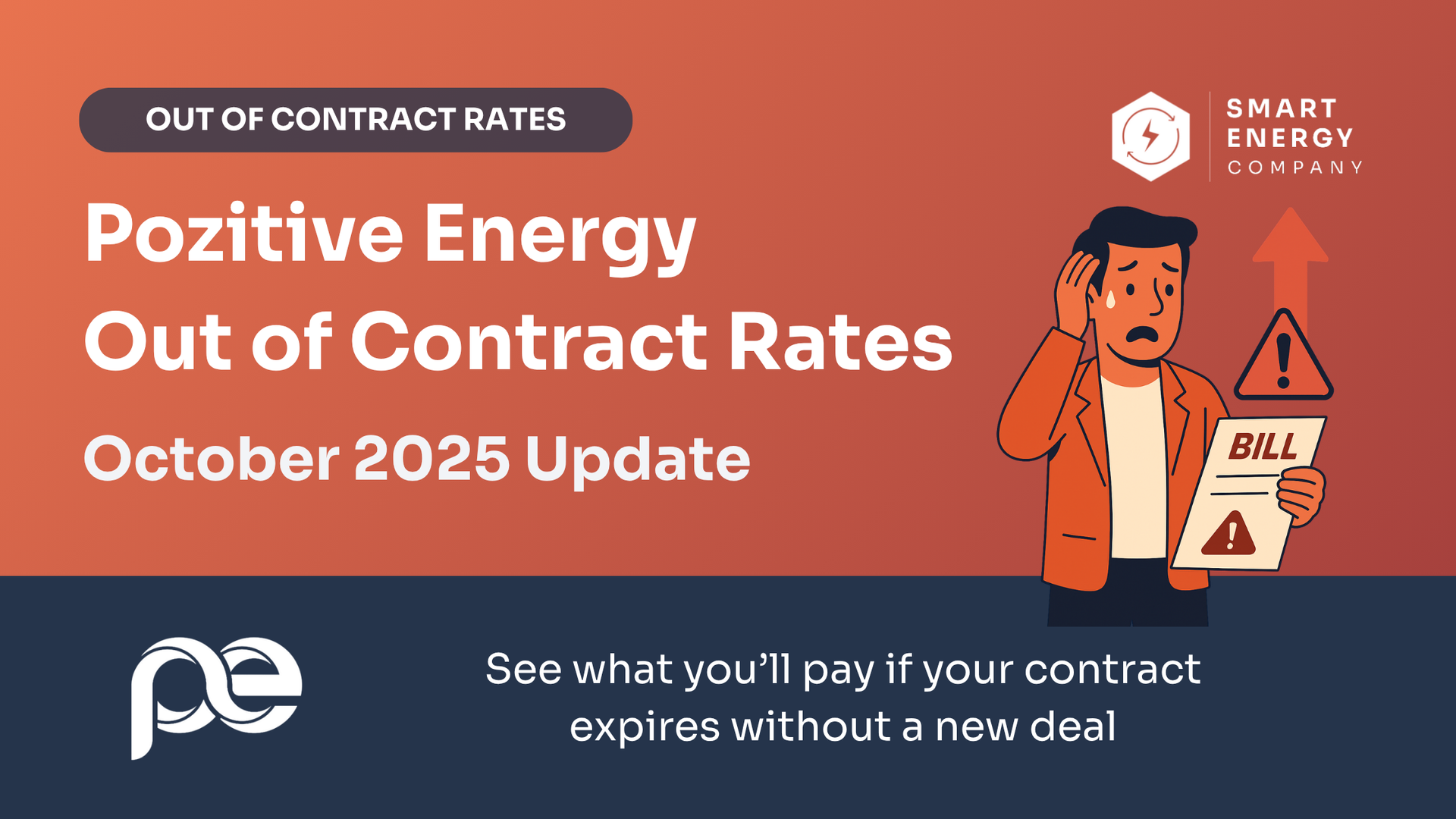 Pozitive energy out of contract rates Nov 2025 update hat you'll pay if you're contract expired wit