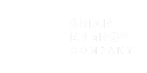 the smart energy logo in white, no background