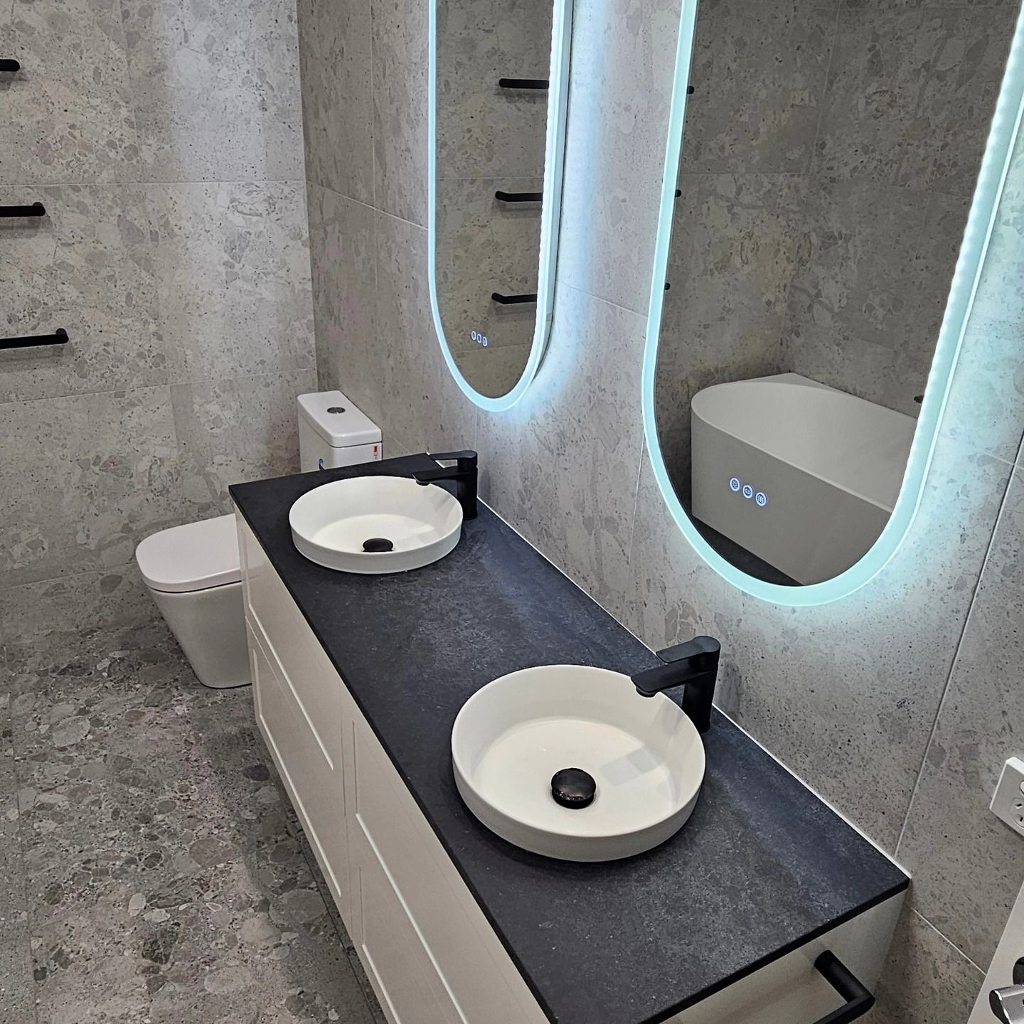 A Bathroom With A Sink, Mirro — The Kitchen & Bathroom Doctor in Raymond Terrace, NSW