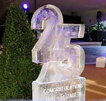 25 years ice sculpture