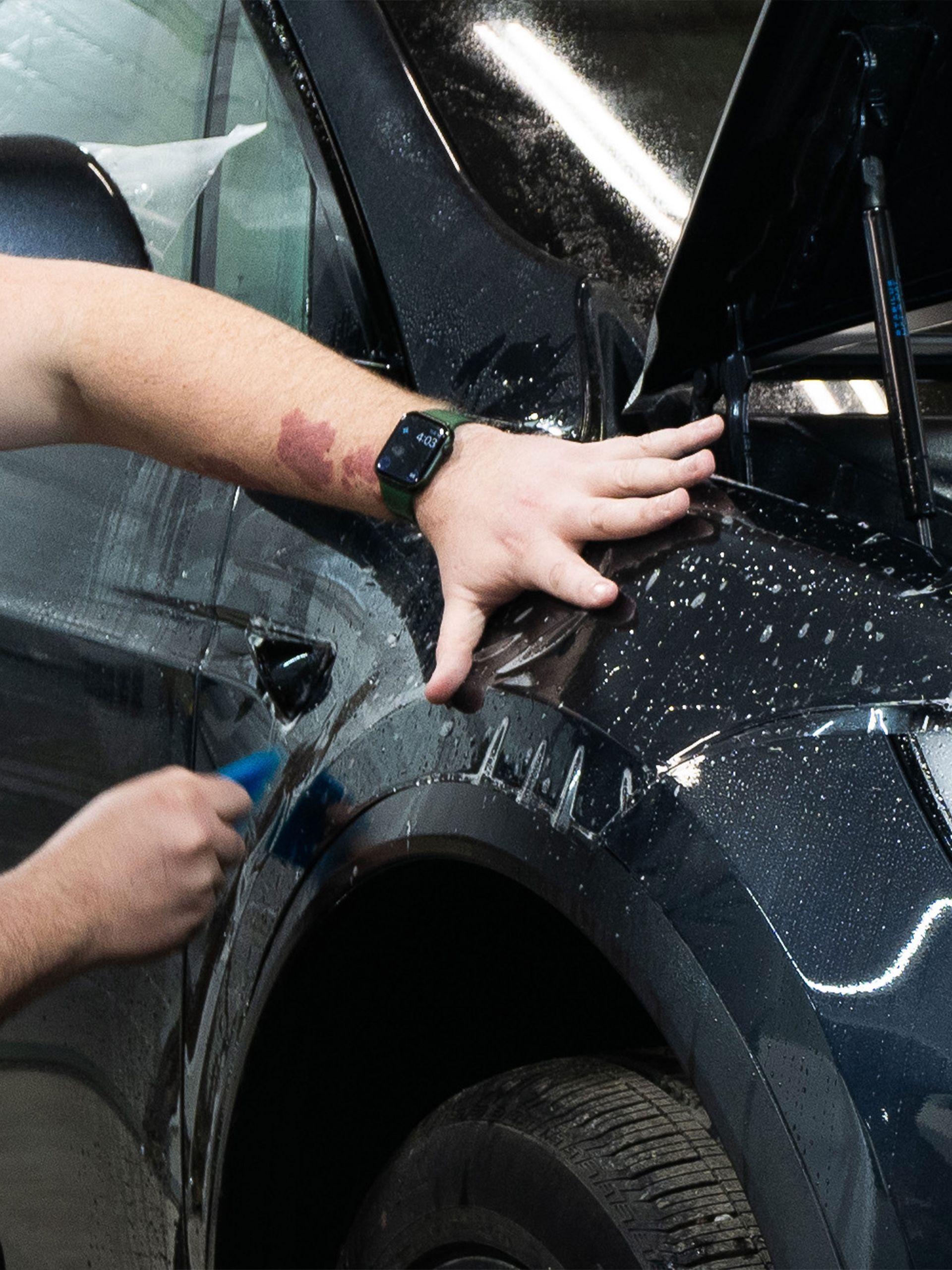 Applying ceramic coating to Honda wheels