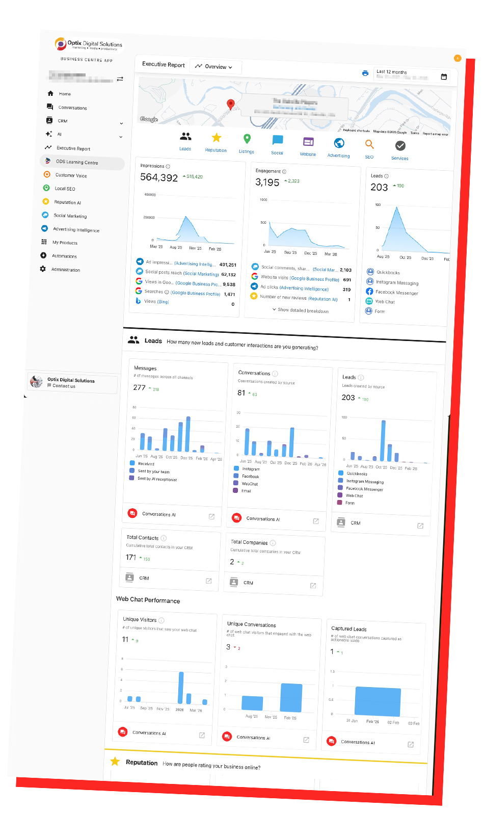 A screenshot of a google analytics dashboard on a tablet.