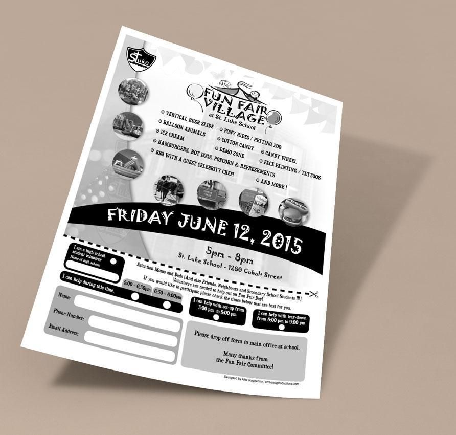Black-and-white event flyer on a beige background, with a large “Friday June 12, 2015” banner.