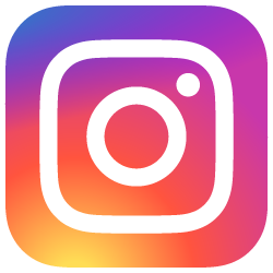 Instagram logo in a pink, orange, and purple gradient square with a white camera icon