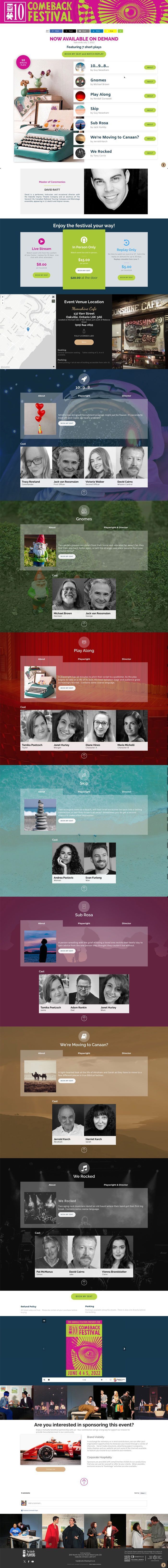 Tall collage of colorful social media-style post thumbnails and text banners on a black background.