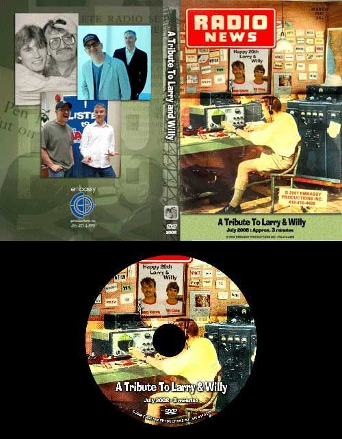 Album cover and CD for “Radio News,” showing a radio studio scene and collage-style portraits.