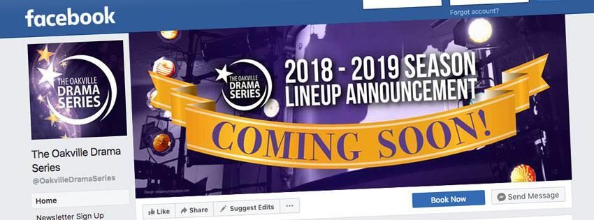 Facebook banner for The Owls’ Pride, announcing the 2018–2019 season lineup coming soon on purple and gold background