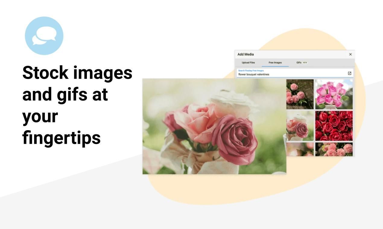 Stock images and gifts at your fingertips, with a rose photo collage and website mockup