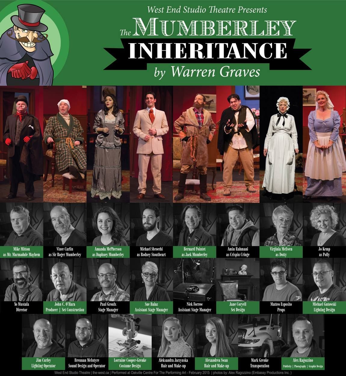 Wimberley Inheritance by Warren Graves poster with cast photos and character portraits on green background