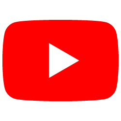 YouTube play button icon: red rounded rectangle with white triangle