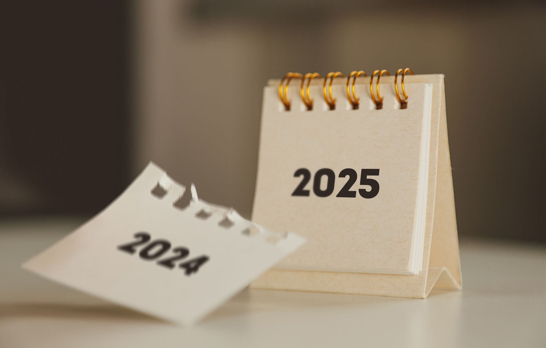 calendrier avec les années 2024 et 2025