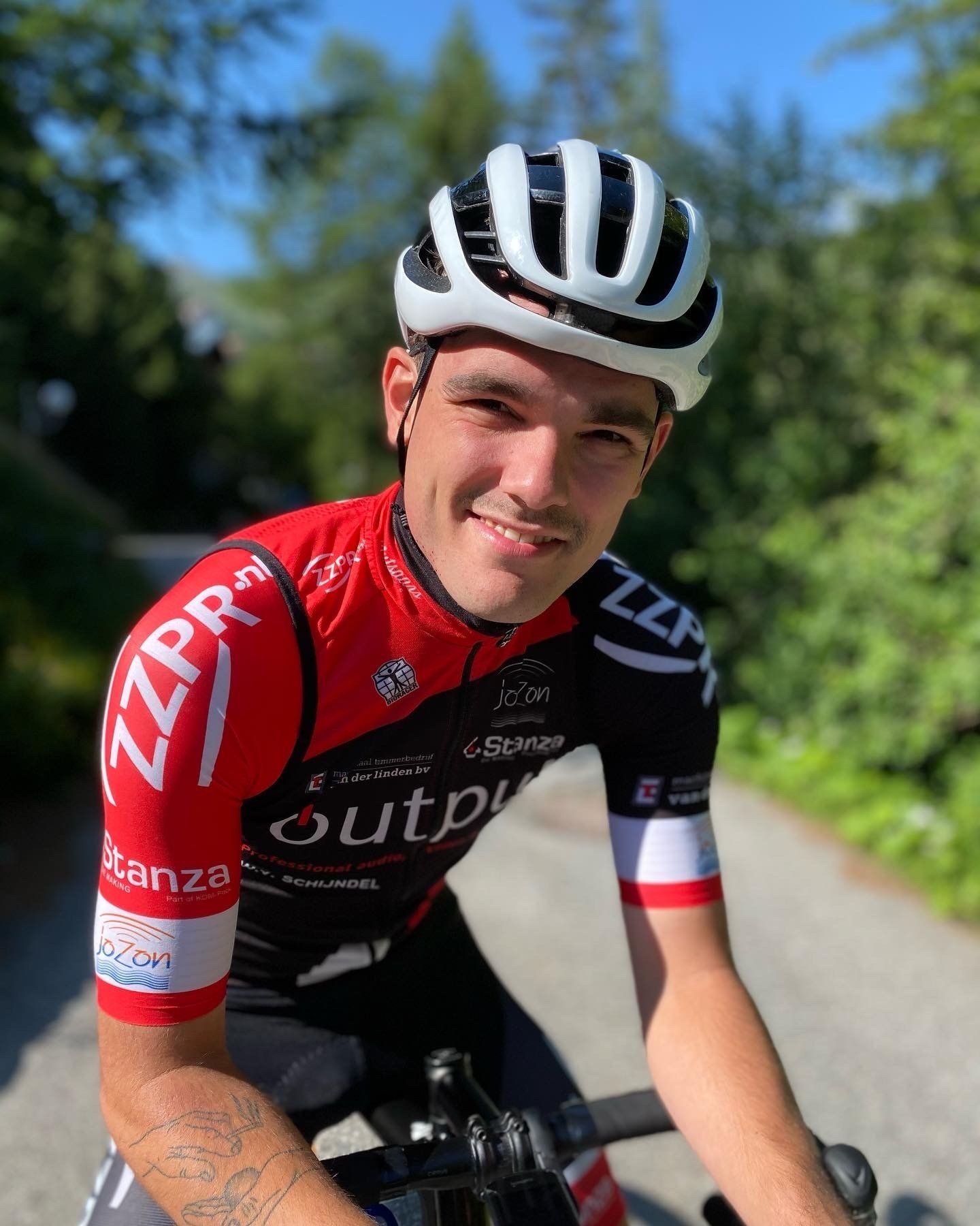 Harrie cycling in La Plagne with The Lovely Chalet Company
