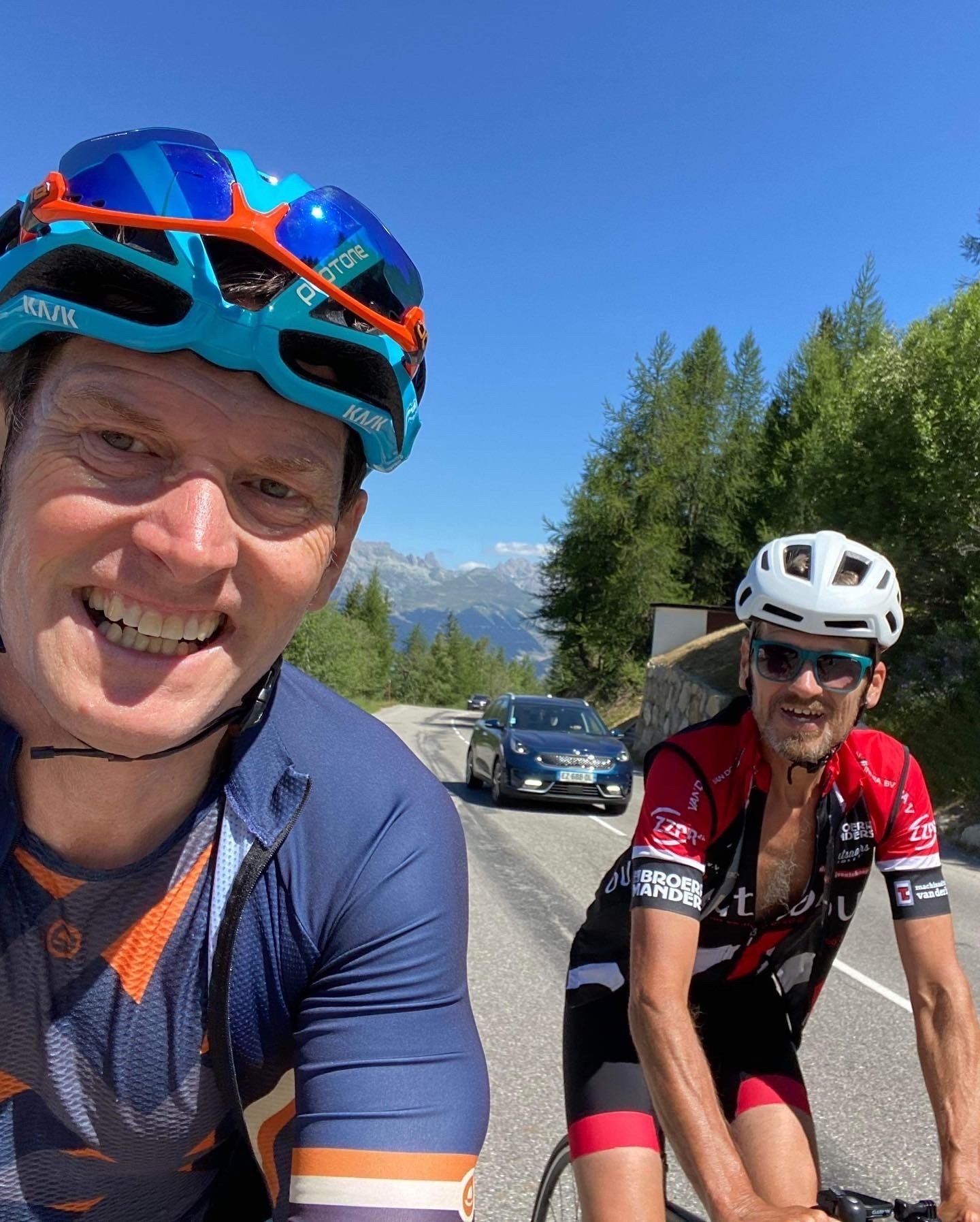 Rob and Rich cycling in La Plagne