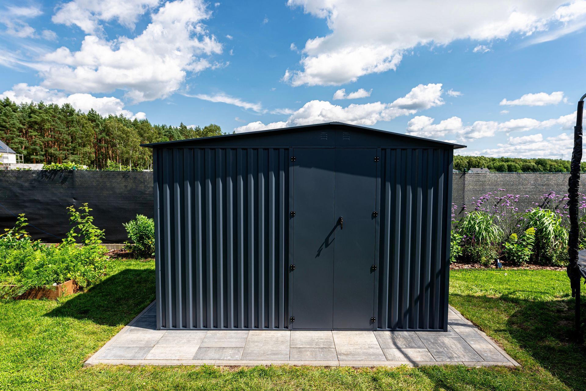 metal garden shed for outdoor storage