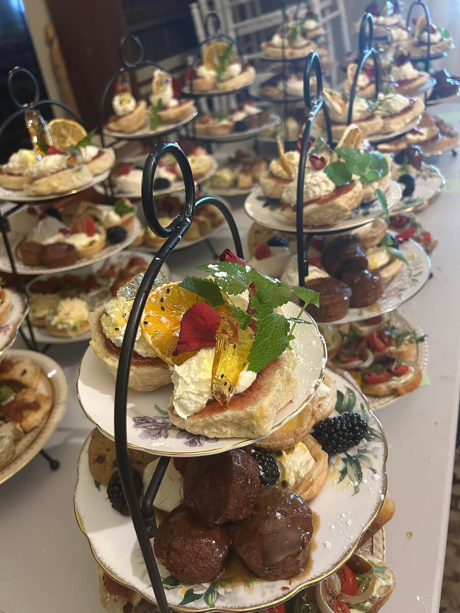 A high tea with scones and sweets — Amanda Douglass Catering Service in Corlette, NSW