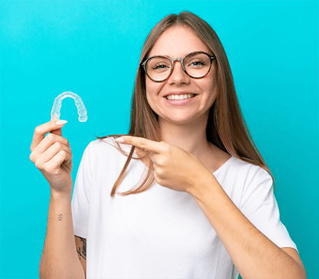 Girl with Invisalign in Montebello