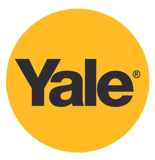 Yale logo in black text on a yellow circle with registered trademark symbol