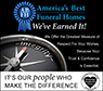 American Best Funeral Homes ad with the slogan “We Earned It!” and “It’s our people who make the difference.”