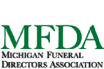 Michigan Funeral Directors Association logo with green “MFDA” and text on white background