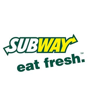 Subway logo with green and yellow text and the slogan “eat fresh.”