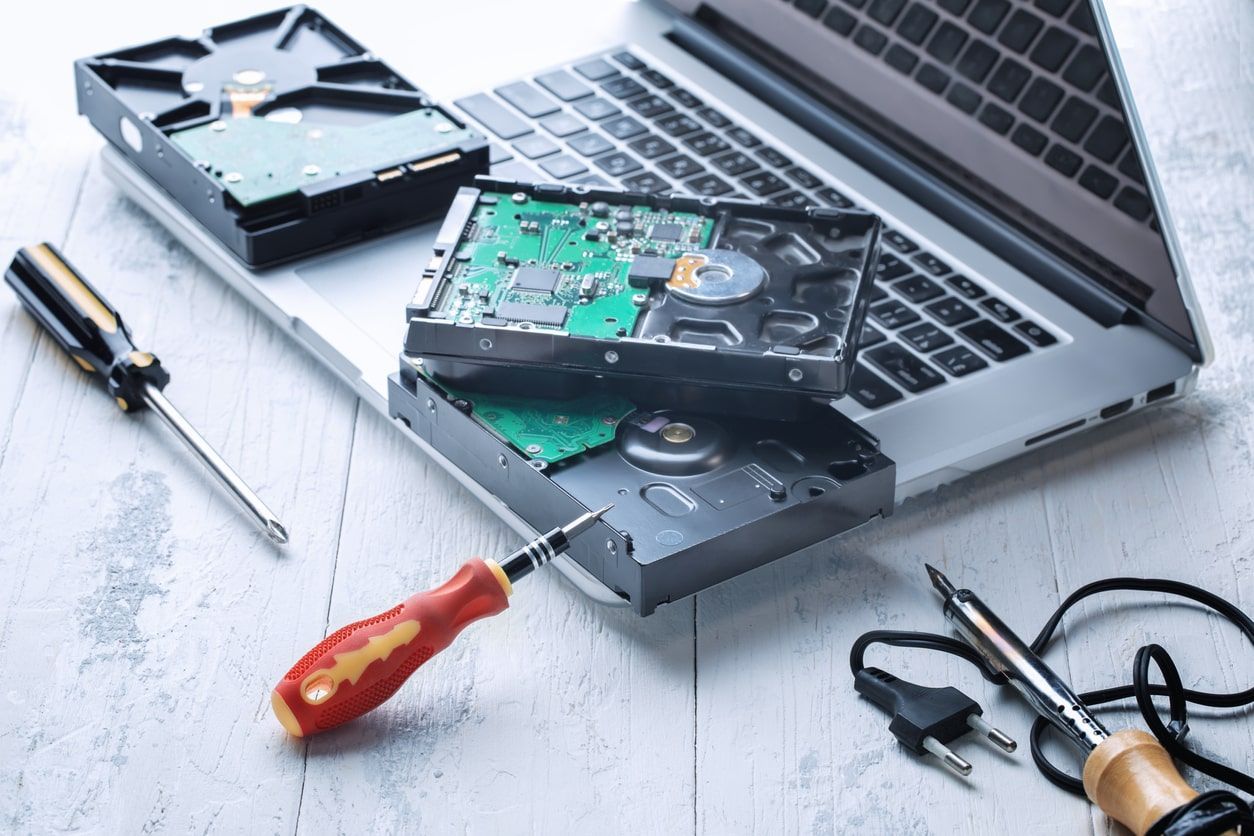 Harde schijf op laptop