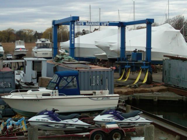 Commercial marina, boatyard