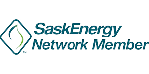 SaskEnergy Network Member logo with blue text and green-blue emblem