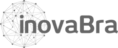 Um logotipo em preto e branco para uma empresa chamada inovabra.