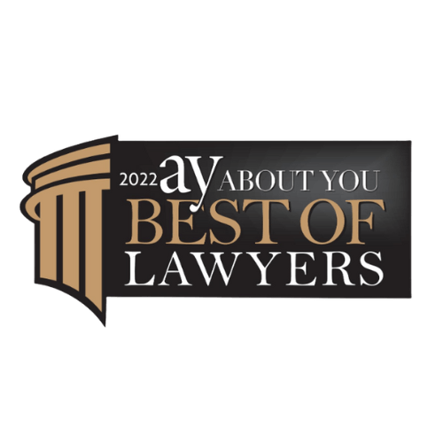 A logo for the 2022 ay about you best of lawyers.