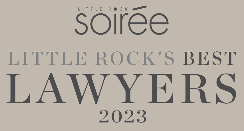 A sign that says soiree little rock 's best lawyers 2023